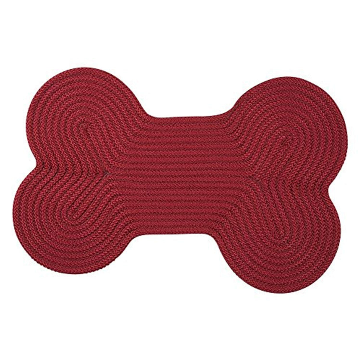 Dog Bone Solid Scatter Rug, 18 By 30-Inch, Sangria