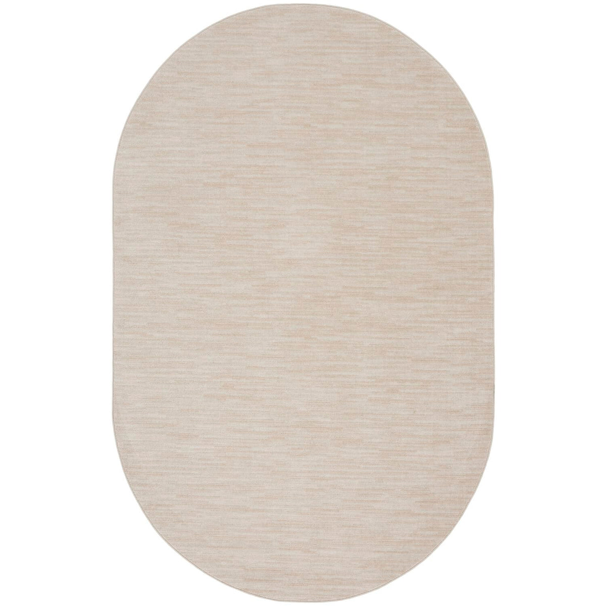 Nourison Essentials Indoor/Outdoor Ivory Beige 6' X 9' Oval Area Rug, Easy Cleaning, Non Shedding, Bed Room, Living Room, Dining