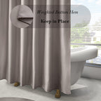 Aoohome 72X96 Inch Fabric Shower Curtain Liner, Water Repellent Extra Long Bathroom Curtain For Hotel With Hooks, Weighted Hem,