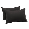 Amazon Basics Standard Pillow Cases Set of 2 - Lightweight, Super Soft Easy Care Microfiber, Black, 30 L x 20 W, Pillows Not Inc