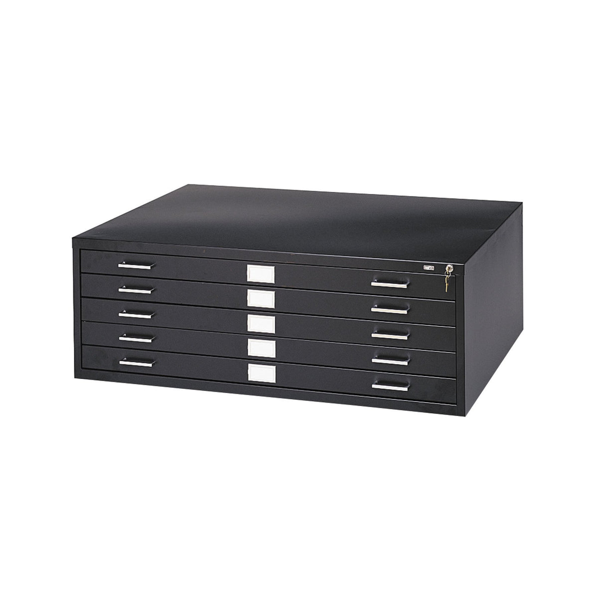 Safco Products Flat File for 36&quot; W x 24&quot; D Documents, 5-Drawer (Additional Options Sold Separately), Black