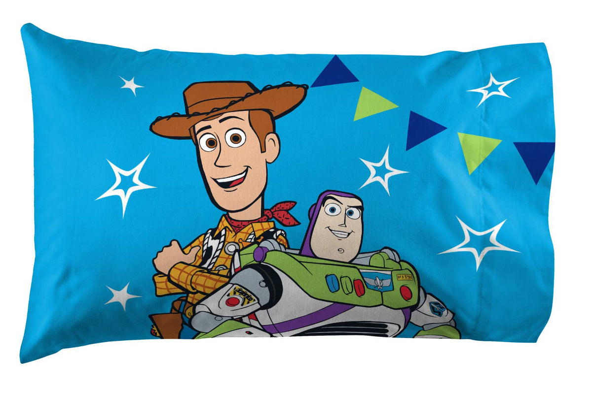 Jay Franco Disney Pixar Toy-Story You'Ve Got A Friend In Me 1 Pack Pillowcase - Double-Sided Kids Super Soft Bedding Features Wo