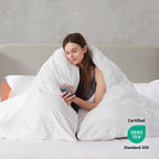 Nestl Twin Duvet Cover Set - Soft Prewashed White Duvet Cover Twin/Twin Xl, 2 Piece, With Zipper Closure, 1 Duvet Cover 68X90 Inches And 1 Pillow Sham