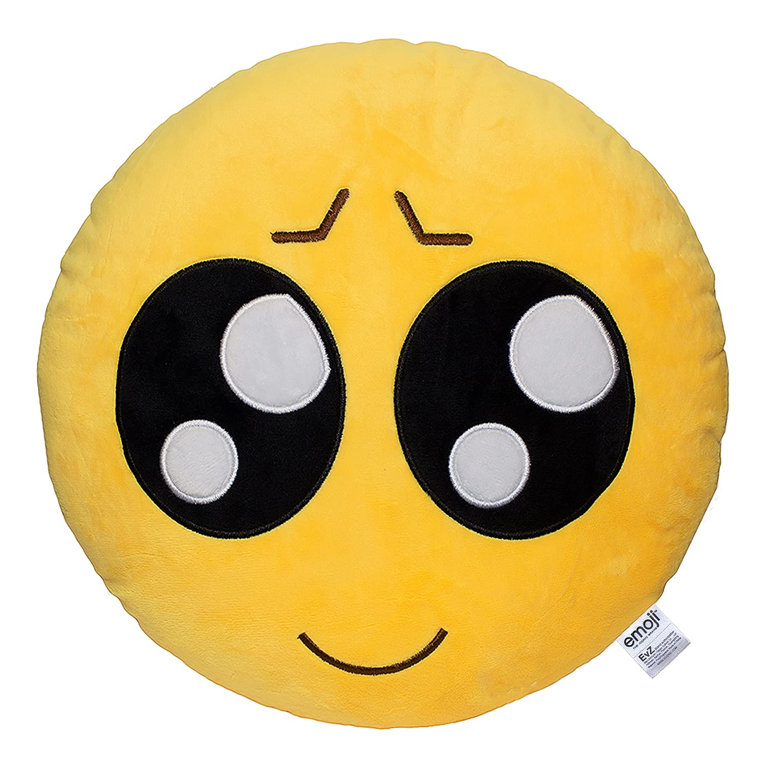 Evz Emoji Playcute Face Emoticon Cushion Stuffed Plush Soft Pillow, Official Certified, 32Cm Yellow