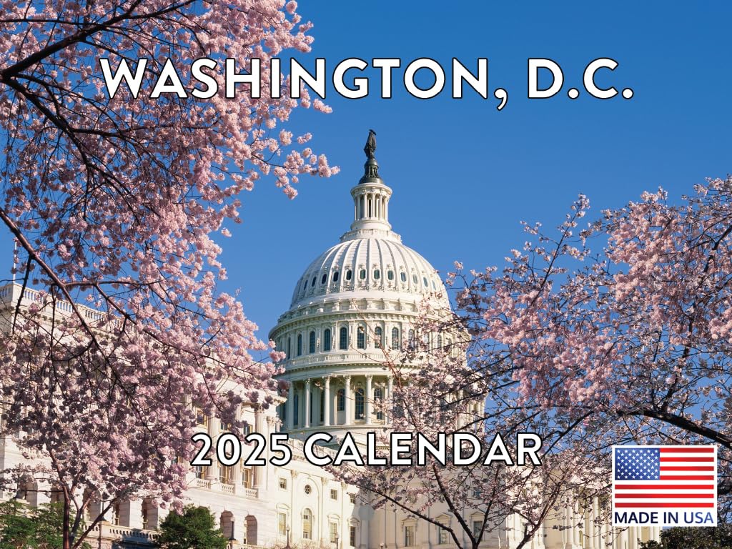 Washington Dc Calendar 2025 Monthly Wall Calender 12 Month | American Made In The Usa