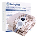 Westinghouse Heated Throw Blanket, Leopard Electric Throw Blanket, Luxury Faux Fur To Flannel Reversible, 6 Heating Levels & 2-1