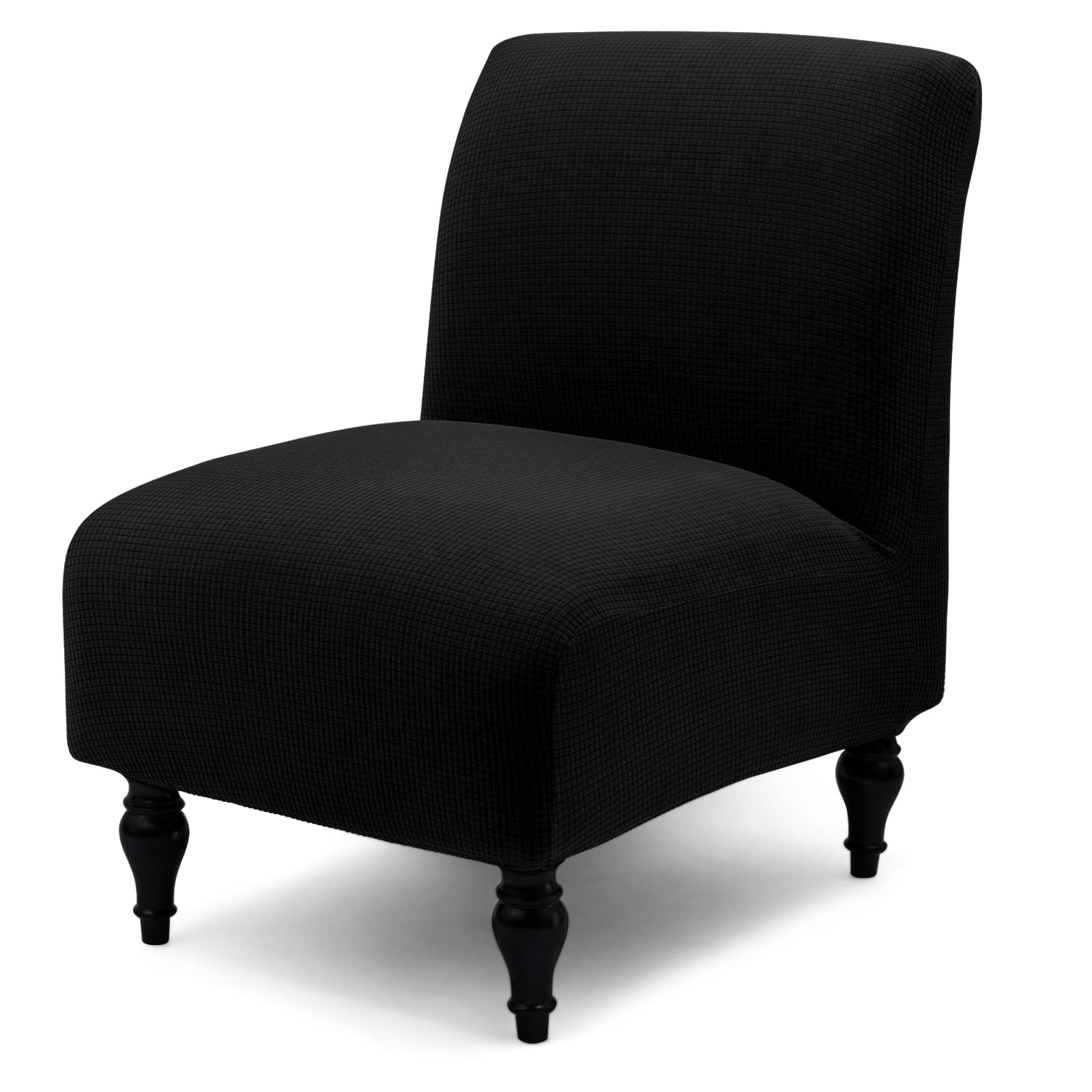 Liykimt Armless Accent Slipper Chair Cover Slipcover,Slipper Chair Jacquard Fabric Stretch Spandex Removable For Armless Chair F