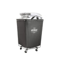 Seville Classics Large Commercial Heavy Duty Rolling Steel Frame Laundry Hamper Canvas Cart Bin w/Wheels for Hotel, Home, Closet