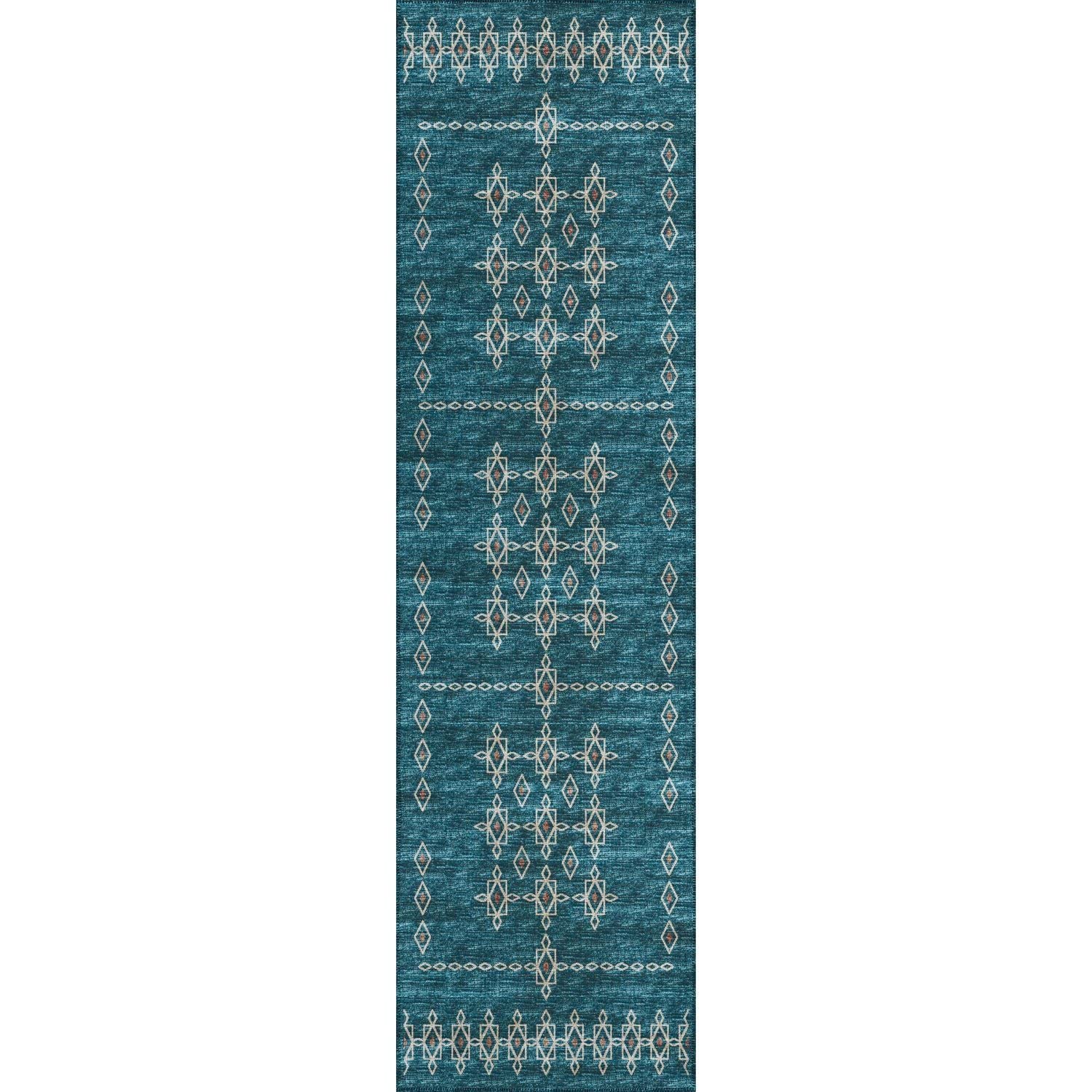 Sedona Sn3 Blue Transitional Rug Runner 2' 3" X 12'
