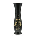 Decorative Flower Garden Black and Natural Mango Tree Wooden Vase