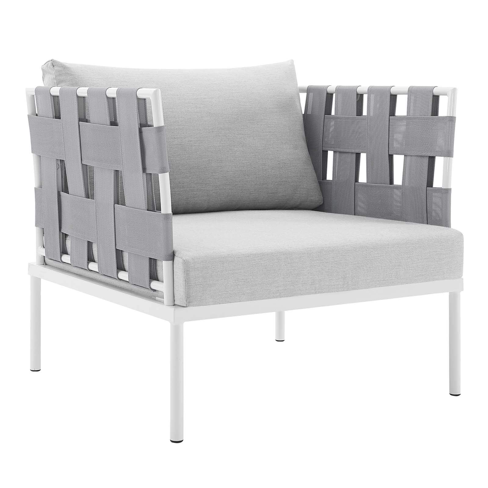 Modway EEI-4956-GRY-GRY Harmony Outdoor Patio Aluminum Armchair, Gray Gray