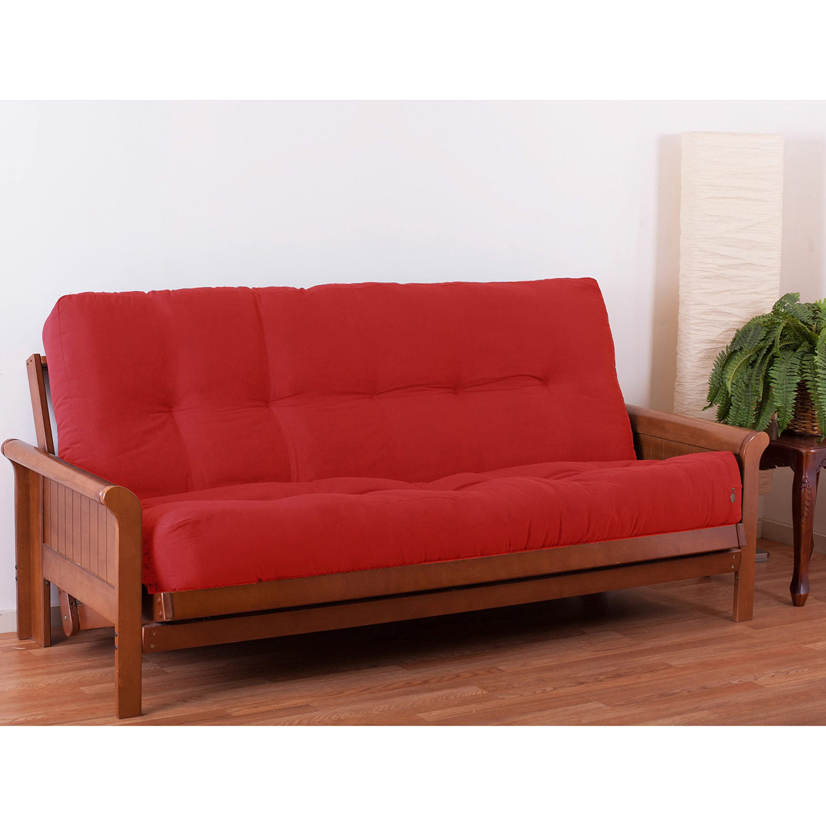Blazing Needles Renewal 9&quot; Twill Futon Mattress, Full, Red
