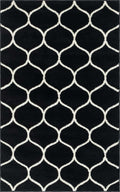Unique Loom Trellis Frieze Collection Area Rug - Rounded (3' 3'' x 5' 3'', Black/ Ivory)