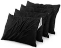 Utopia Bedding Waterproof Pillow Protectors Zippered (4 Pack, Black) Queen Size, Bed Bug Proof Pillowcases, Pillow Encasement Co