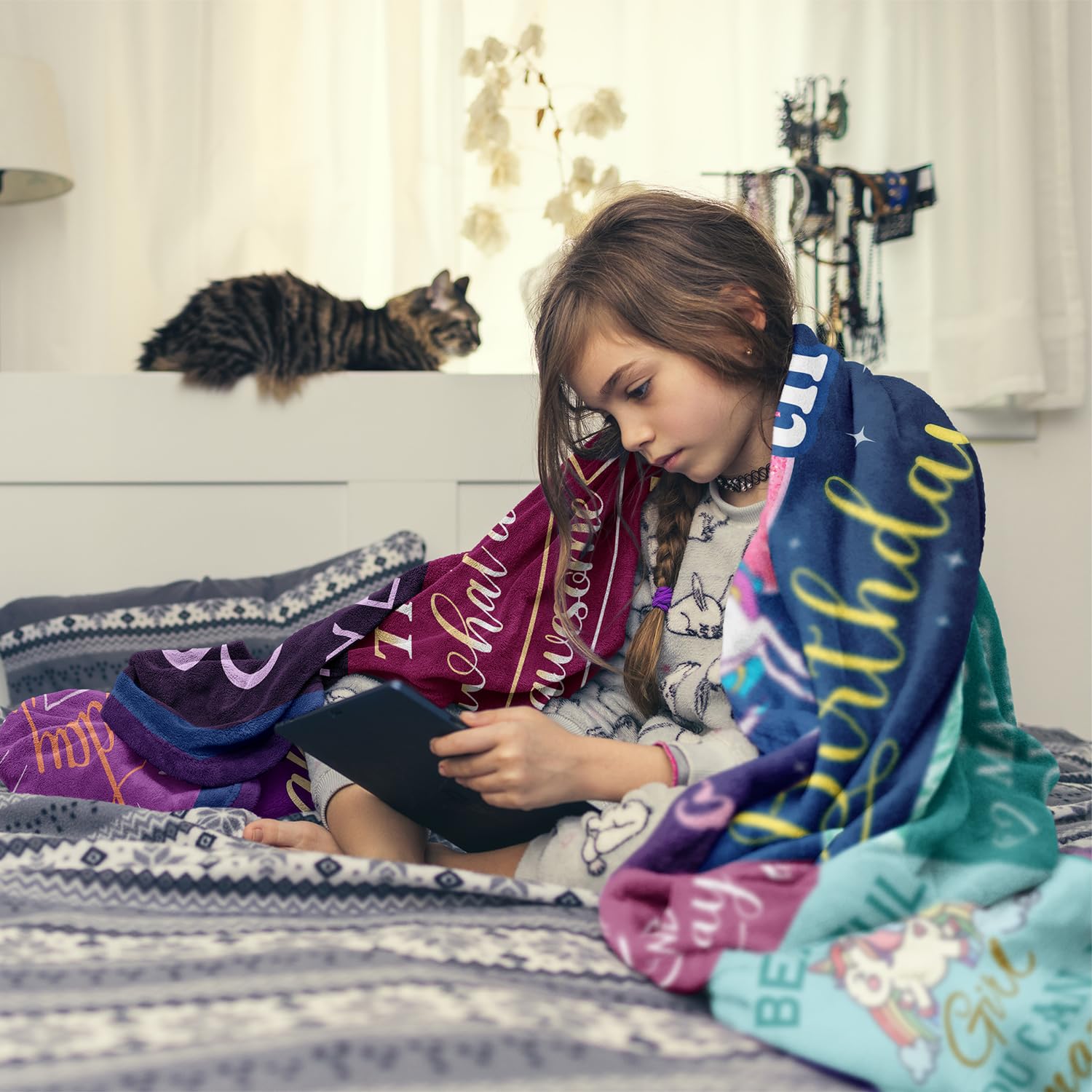 Solzien 8 Year Old Girl Birthday Gift Ideas Blanket 50''X40'', Best Gifts For 8 Year Old Girls, 8Th Birthday Gifts For Girl, Bir