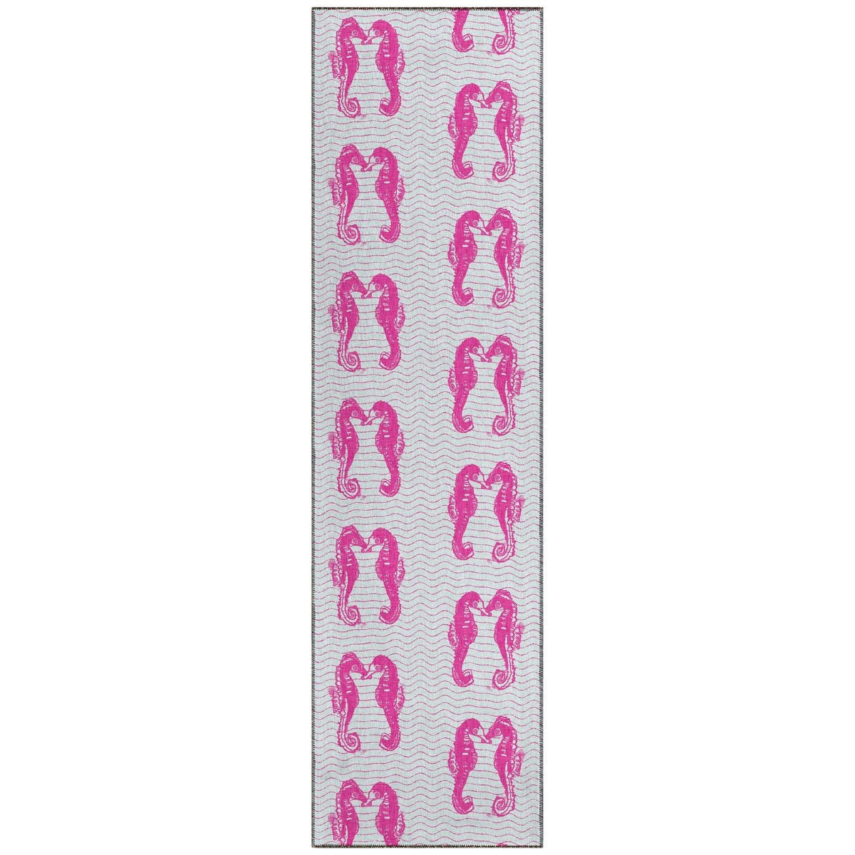 Seabreeze Sz15 Pink Coastal Rug Runner 2' 3&quot; X 7 ' 6&quot;