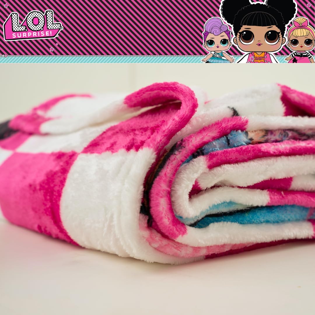 Franco Lol Surprise! Kids Bedding Super Soft Plush Throw Blanket, 46 In X 60 In, (Officially Licensed Product)