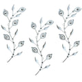 Cityelf 3 Set Crystal Leaf Wall Art Sculpture Iron Tree Leaves Branch Hanging Wall D  cor Jeweled Bling Home Deor Acrylic Diamon