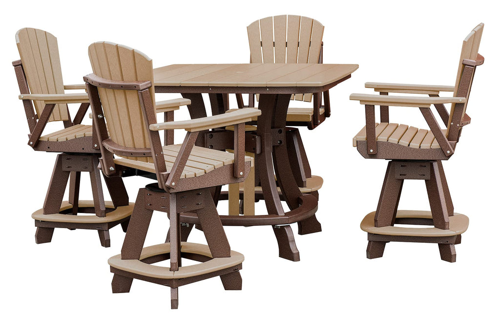 American Furniture Classics Five Piece Square Counter Height Dining Set, Cedar/Tudor Brown