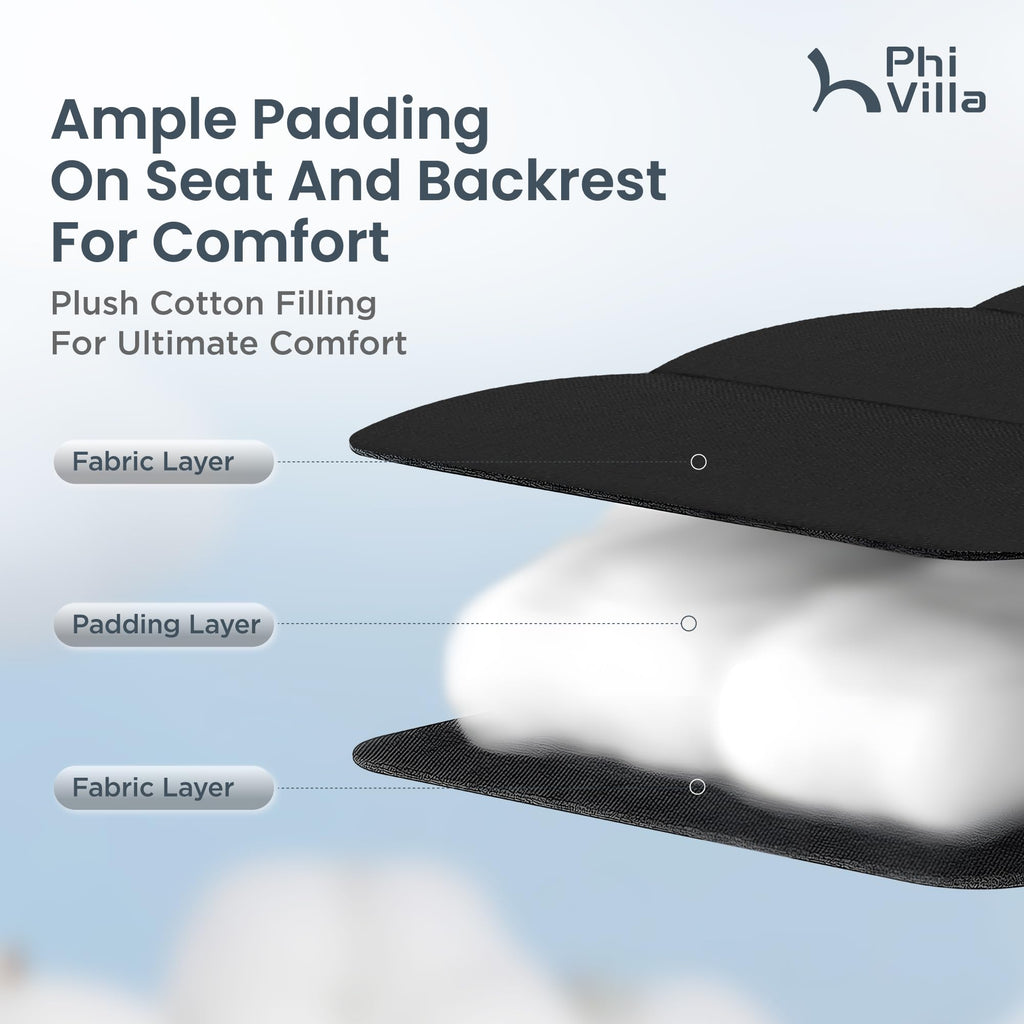 Phi Villa Xxl Oversized Padded Zero Gravity Chair, Foldable Patio Recliner, 30' Wide Seat Anti Gravity Lounger With Cup Holder, Set Of 2, Support 400 Lbs (Navy Blue)