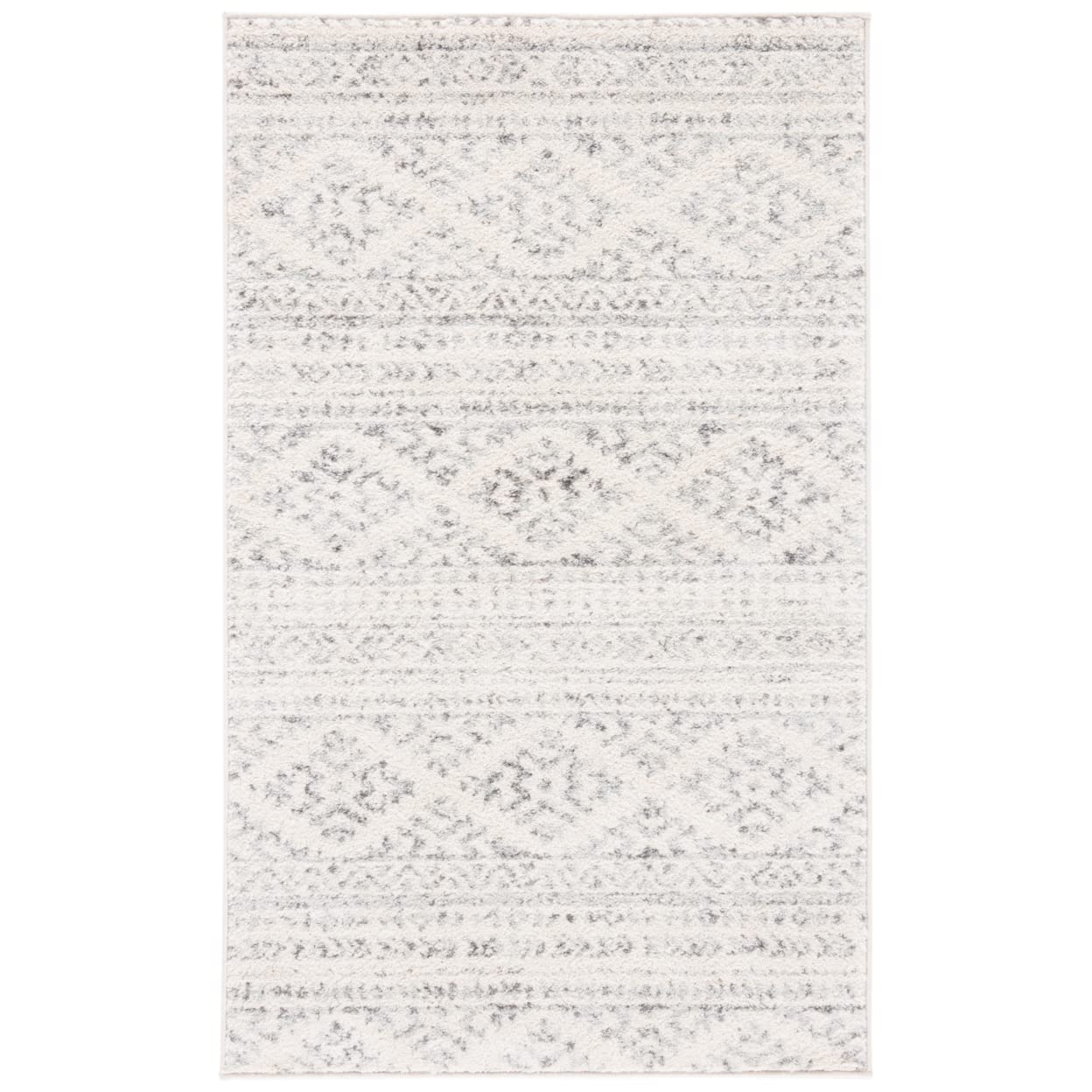 SAFAVIEH Tulum Collection Accent Rug - 2 x 3, Ivory & Grey, Moroccan Boho Tribal Design, Non-Shedding & Easy Care, Ideal for H