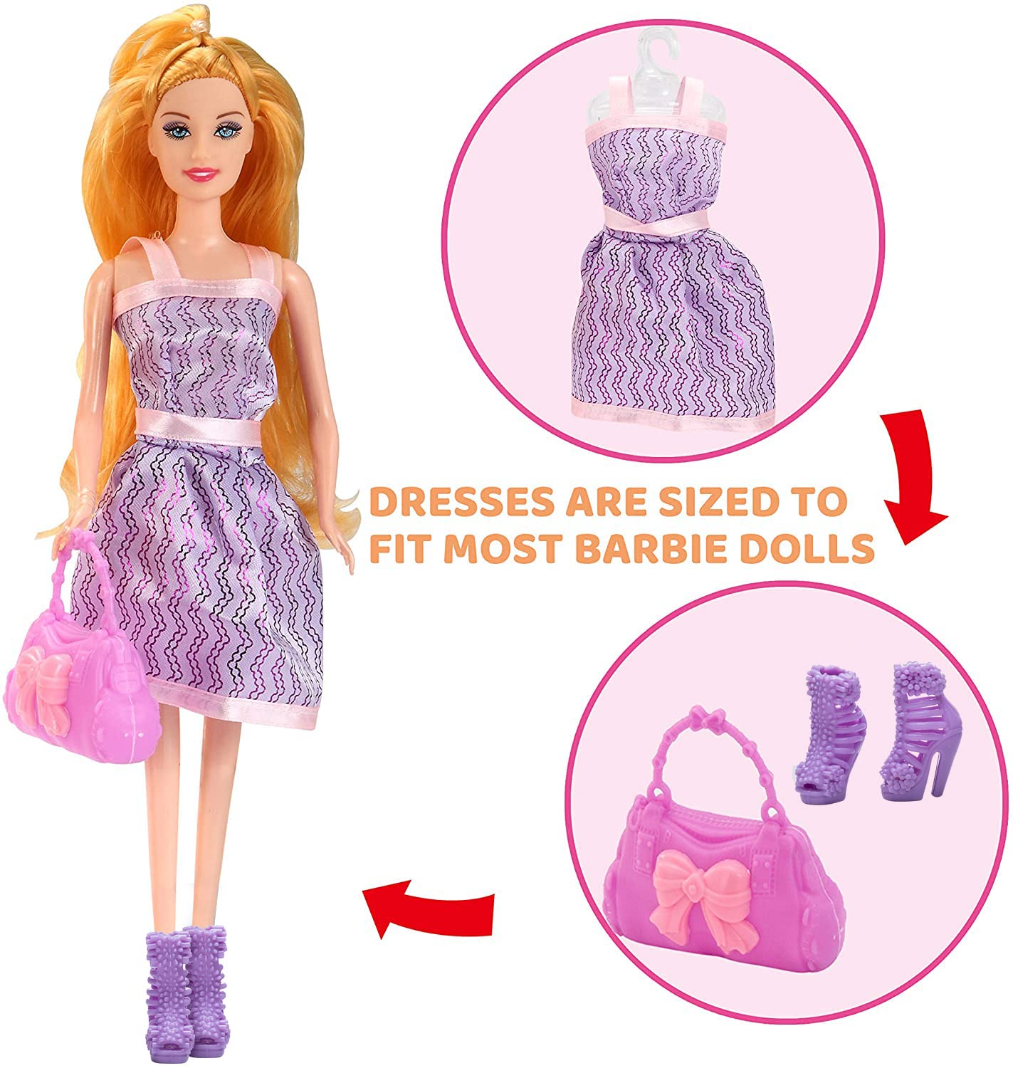 Joyin 2023 Girls Advent Calendar With Doll Accessories Toys Girls Christmas 24 Days Countdown Calendar Toys With Doll Dress Up C