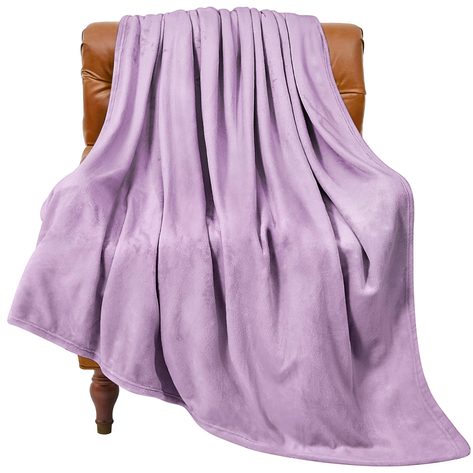 Bedelite Fleece Blanket Twin Size Lilac Throw Blankets For Couch & Bed, 300Gsm Luxury Plush Cozy Fuzzy Blanket 60X80 Inches, Sup