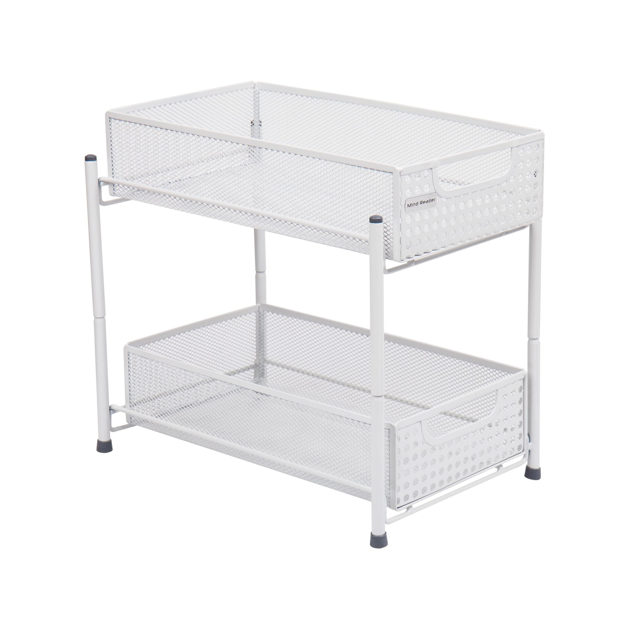 Mind Reader Accessory Organizer, 2 Tier, White