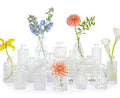 SUPMIND 16pcs Glass Bud Vase Set, Small Clear Flower Vases for Centerpieces in Bulk, Cute Mini Vintage Vase for Wedding, Home De
