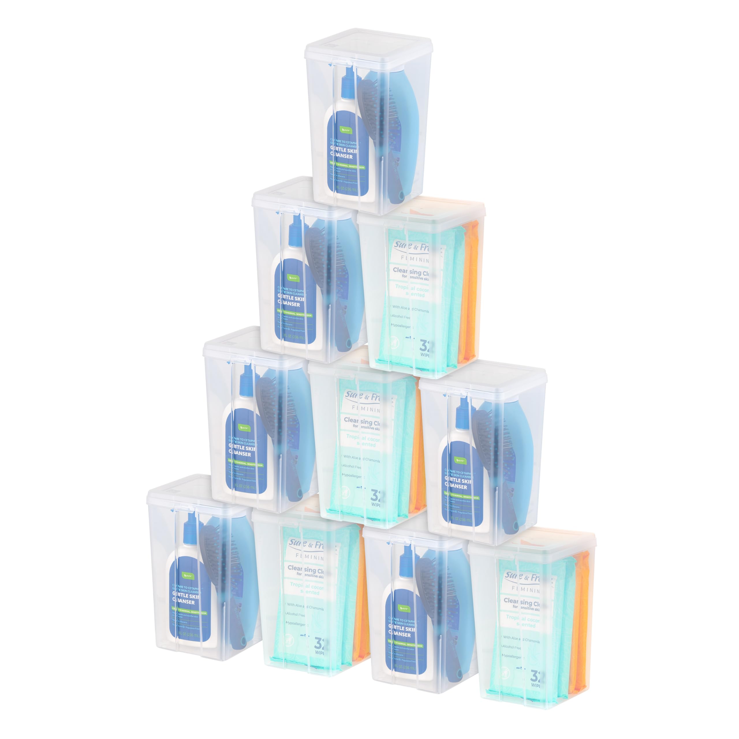 IRIS USA Medium Vertical Storage Container for Home & Office Organization, Big Capacity Stackable Plastic Bin for Stationery, Pa