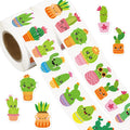 Whaline 1400Pcs Cactus Paper Stickers 16 Designs Succulent Decals Cute Summer Adhesive Stickers For Diy Crafts Rewards Greeting