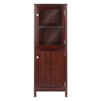Ergode Wood 3-Pc Brooke Cupboard Set | French Country Charm | Modern Convenience | Solid & Composite Wood | Walnut Finish | Assembly Required (94401-VV)