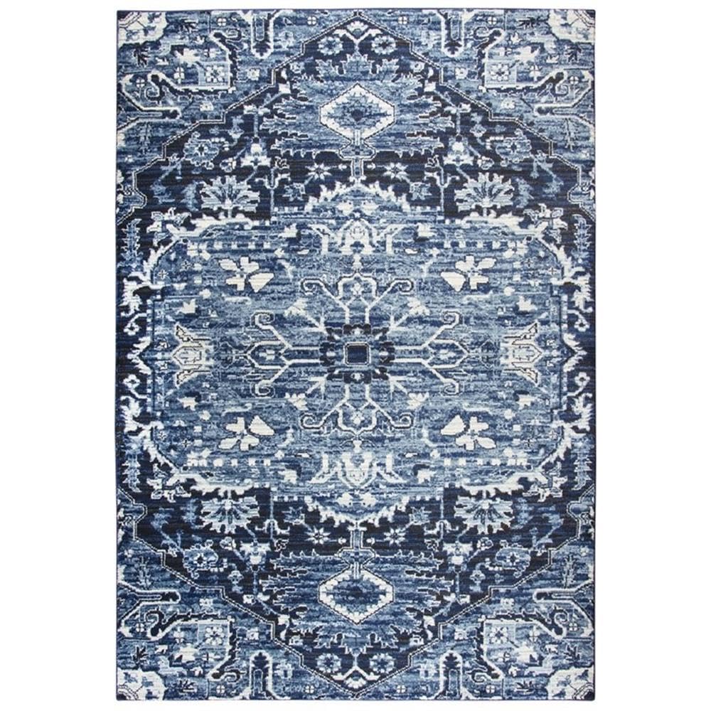 Rizzy Home Alora Decor Swagger 9'10" X 12'6" Medallion Lt. Blue/Medium Blue/Dk Blue Rug
