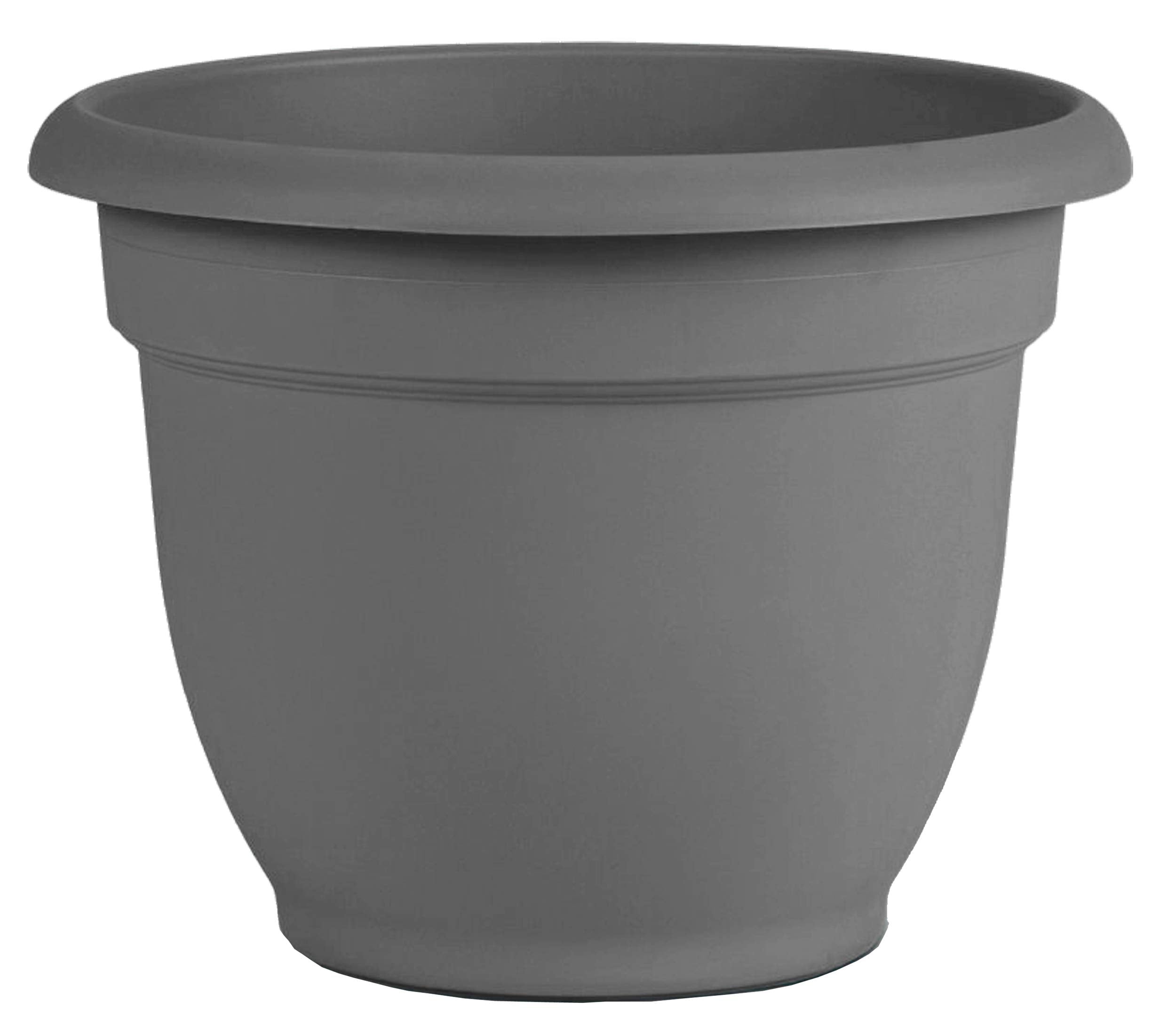 Bloem Ap08908 Ariana Self Watering Planter 8', Charcoal Gray