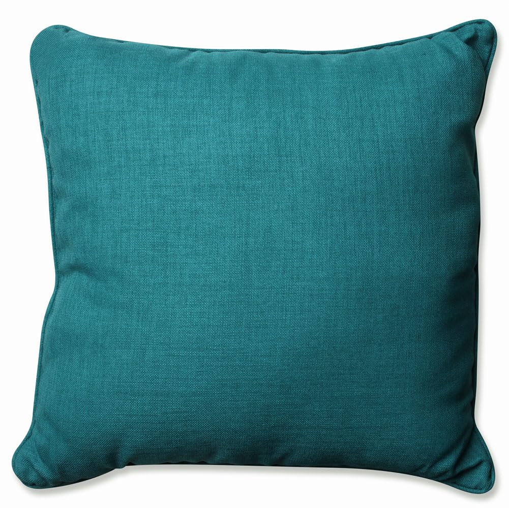 Pillow Perfect Rave Solid Indoor/Outdoor Floor Pillow Plush Fill, Weather And Fade Resistant, Floor - 25' X 25', Green,