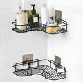Uncluttered Metal Corner Shelf (Pack Of 2) | Self Adhesive & Drill Wall Mounted Bathroom Shelf | Kitchen & Bathroom Storage Orga