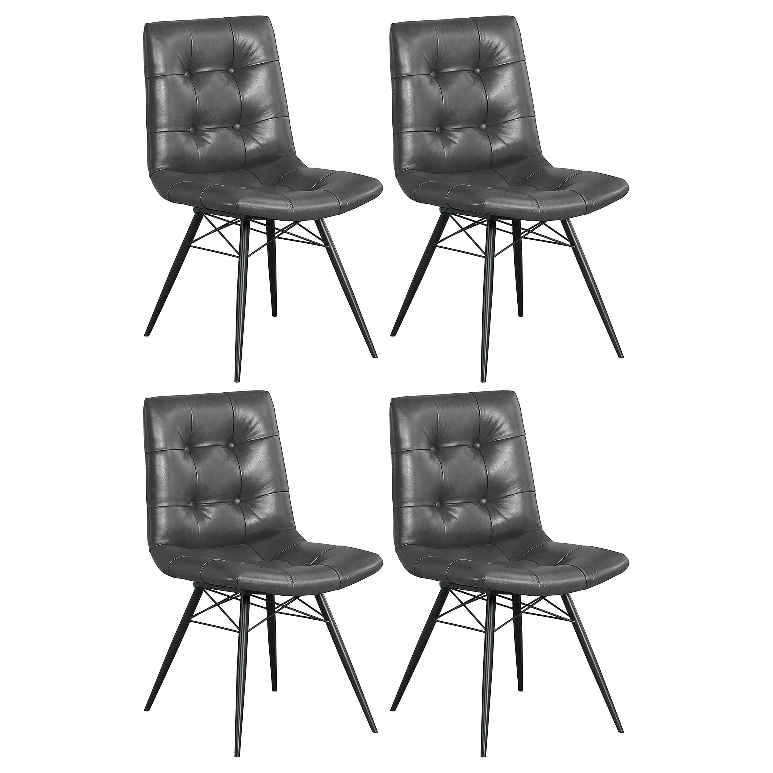 Coaster Home Furnishings Aiken Tufted Dining Chairs Charcoal (Set of 4)