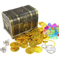 AEVBSOY Pirate Treasure Chest Toys Kids Storage Pirate Treasure Chest Adventurous Treasure Box with Lock Toy Treasure Chest Box 