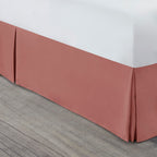 Nestl Pink Clay Bed Skirt King Size - King Bed Skirt 14 Inch Drop - Brushed Microfiber Bed Skirts - Hotel Quality Pleated Bed Skirt - Shrinkage & Fade Resistant