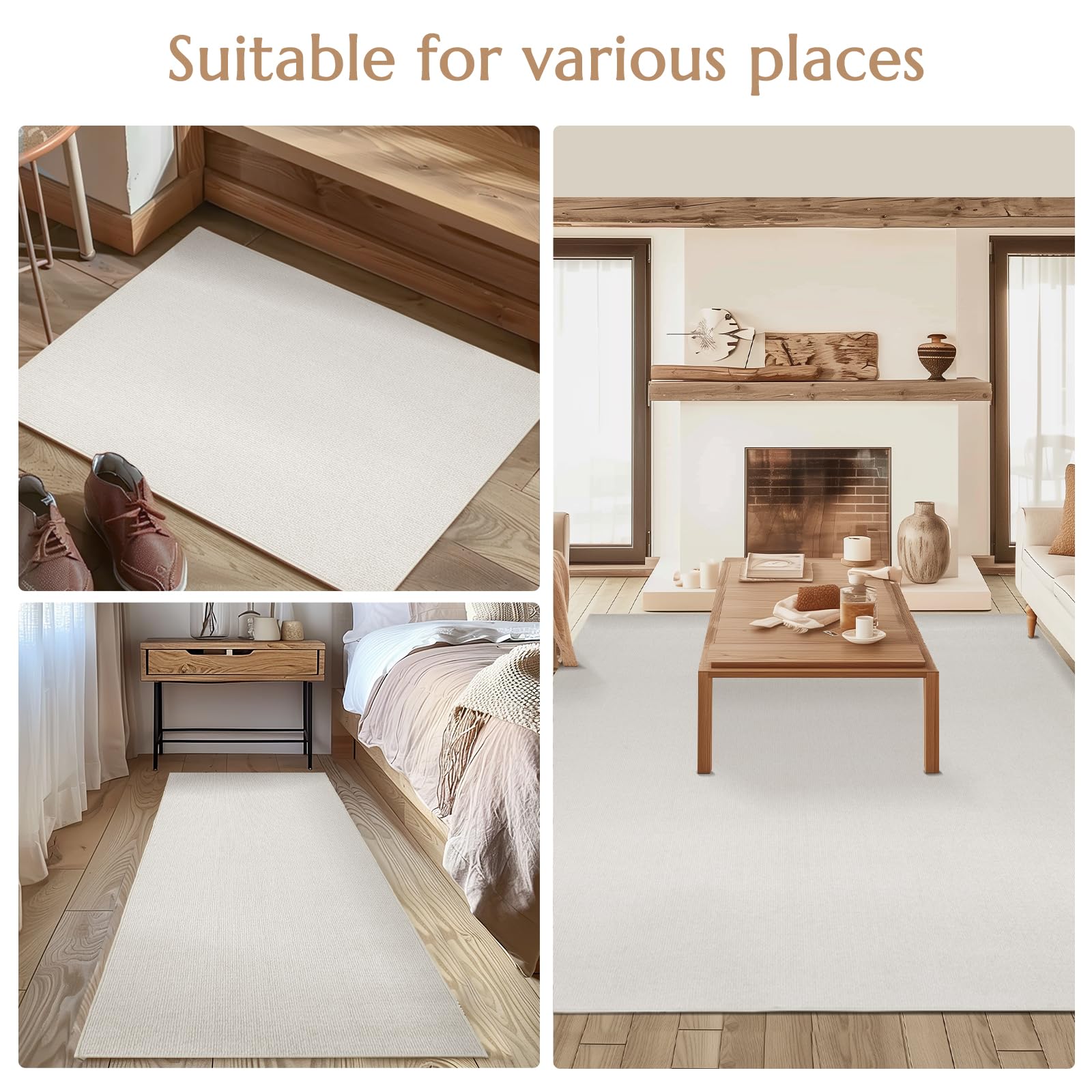 Jinchan Modern Area Rug 5X7 Washable Rug Grid Accent Rug Kitchen Rug Indoor Floor Cover Geometric Contemporary Rug Non Slip Carp