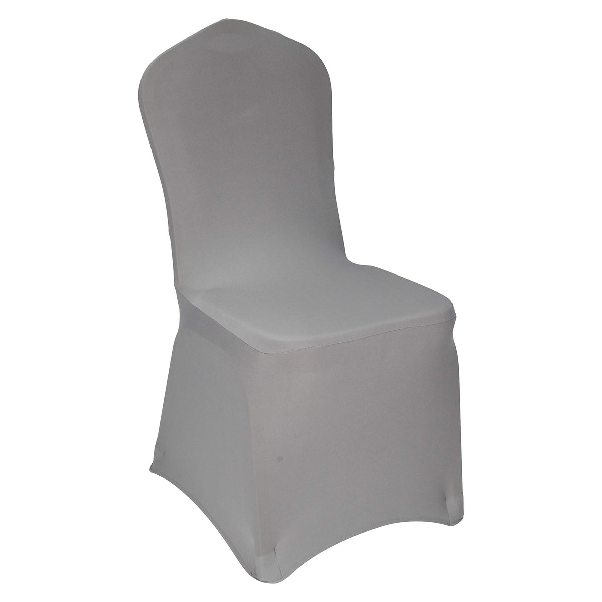 WELMATCH Silver Stretch Spandex Chair Covers - 24 PCS Banquet Events Party Universal Dining Decoration Scuba Elastic Chair Cover