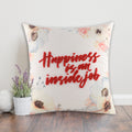 HomeThe Best Is For You Reversible Floral Printed And Embroidered Cushion Cover 16 Inch X 16 Inch Pack Of 1 (White::Red, 1)