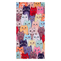 LIVILAN Large Kitten Cat Beach Towel, 30 X 60 Soft Microfiber, Absorbent, Quick Dry, Sand Free, Light, Multiuse for Bath, Pool, 