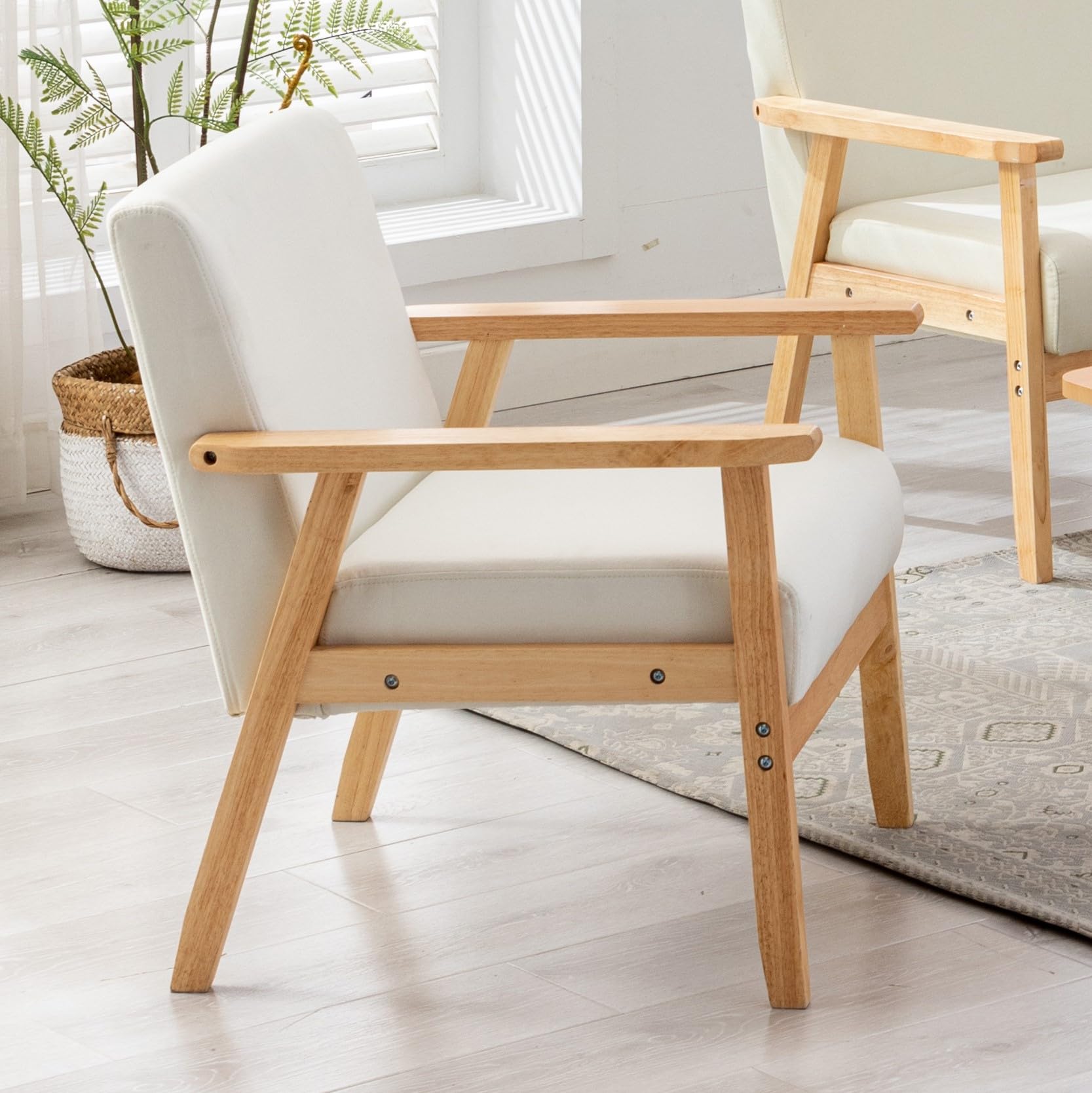 Bahamas 25&Quot; W Beige Linen Fabric Chair