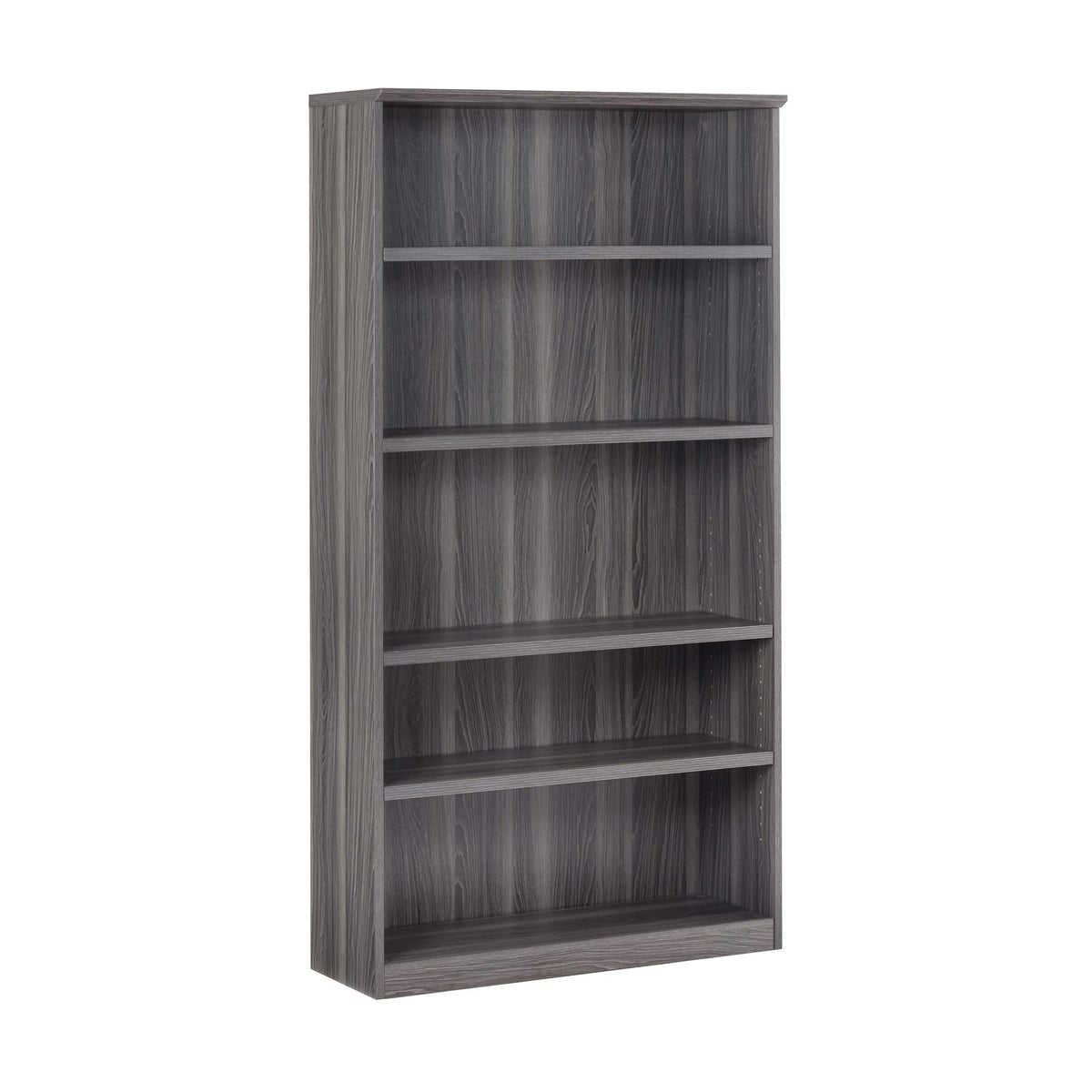 Safco Gray Steel Laminate Trapezoid 5 Shelf Bookcase - Durable, Adjustable, and Reliable Home Office Storage