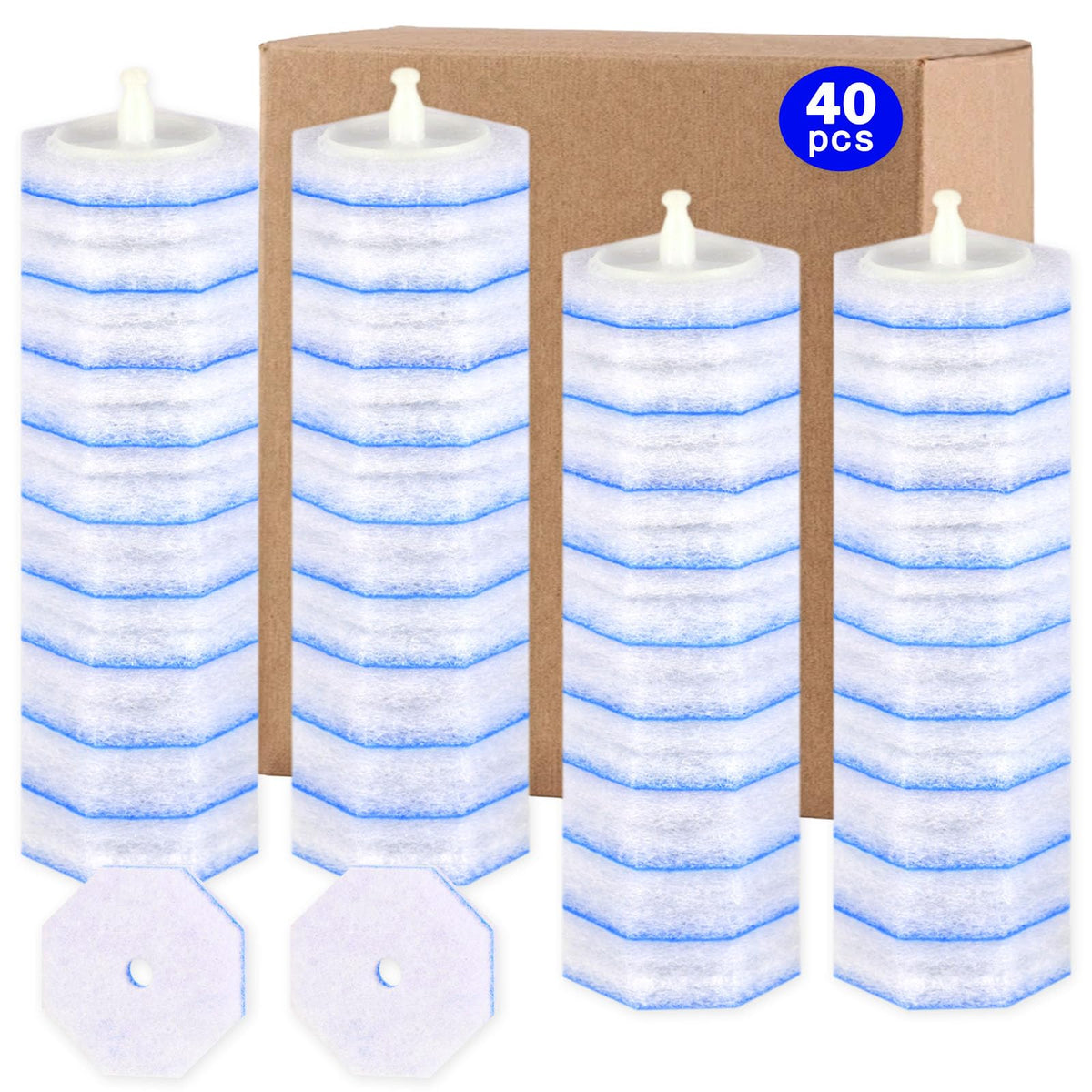 40 Count Disposable Toilet Brush Refills for Clorox Toilet Brushes