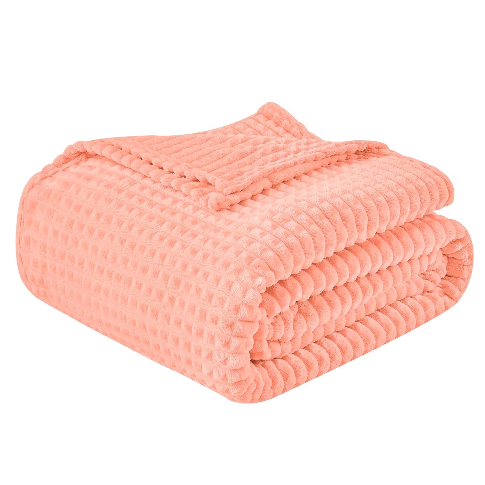 Emme Fleece Blanket Queen Size Luxury Flannel For Couch Bed Sofa Chair, Soft, Plush, Warm And Cozy Blanket With Geometric Grid D