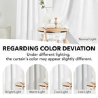 Deconovo Long Semi Blackout Curtains - Back Tab And Rod Pocket 50% Light Blocking Curtain Drapes For Hall Room, 42X108 Inch, White, 2 Panels