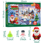 Surcvio Christmas Advent Calendar 2023 With 4 Cute Jumbo And 20 Mochi Squishy Assorted Toys, 24 Days Countdown Calendar, Xmas St