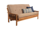 Kodiak Furniture Monterey Futon Set, No Drawers, With Butternut Base And Suede Peat Mattress